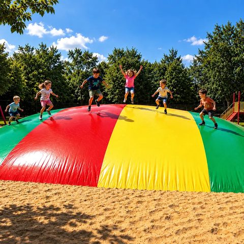 Groot springkussen buiten
